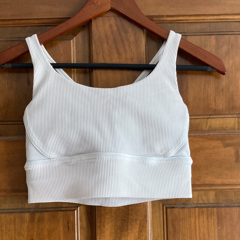 lululemon athletica White Ribbed Sports Bra